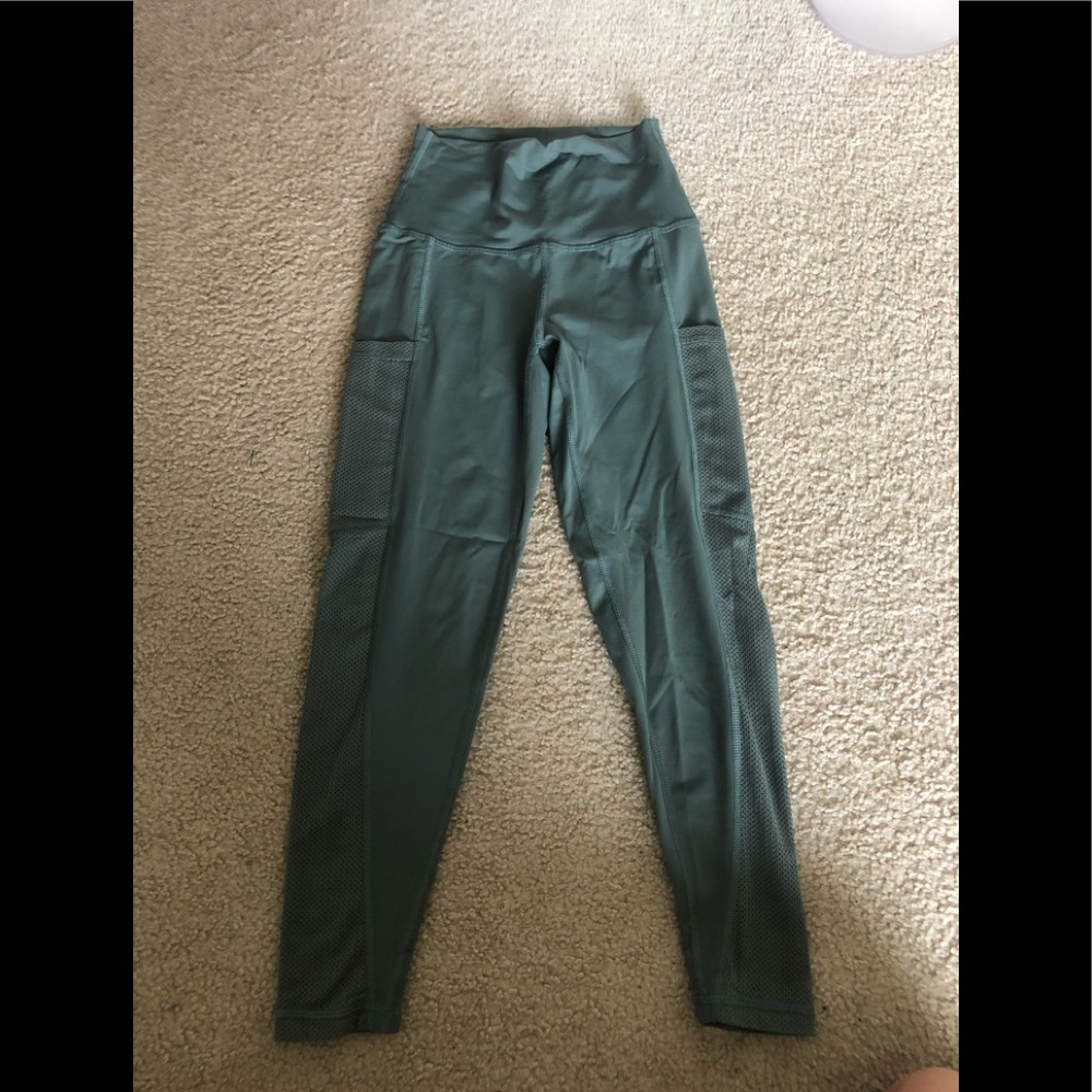 army green aerie leggings